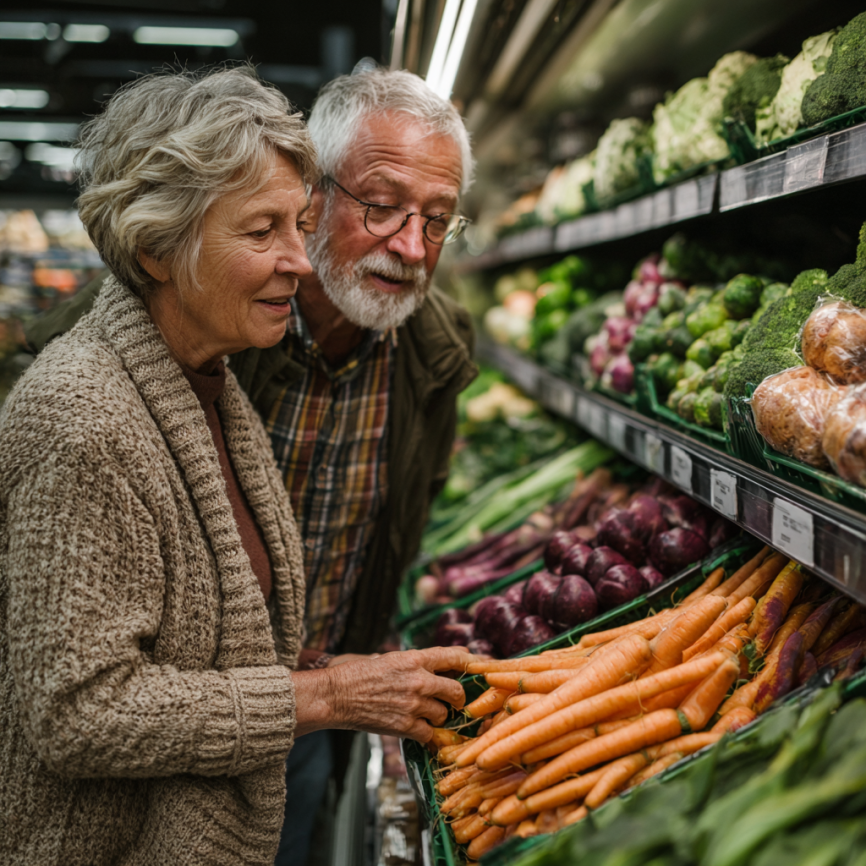 Persoană în vârstă bucurându-se de o masă sănătoasă